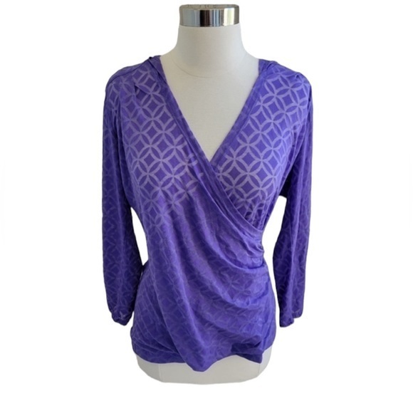 Lucy Purple Wrap Top - Picture 1 of 7